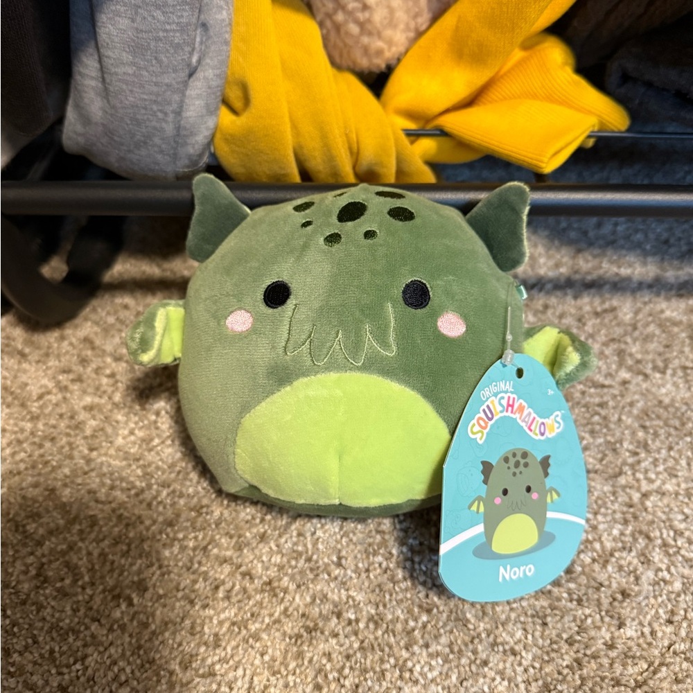 NWT Squishmallow 5.5” Noro the Green Cthulhu Monster Plush